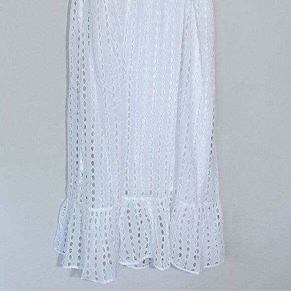 J Crew NWT Oval Eyelet Midi Dress Size Small in White - Picture 15 of 16